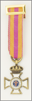 Medalla miniatura Constancia 15 años servicio Cruz de Bronce